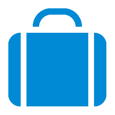 a blue briefcase icon