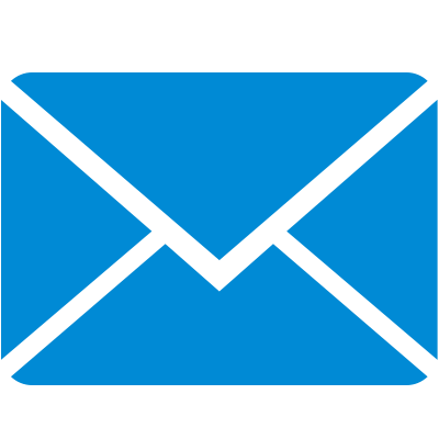 a blue email icon