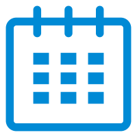 a blue calendar icon
